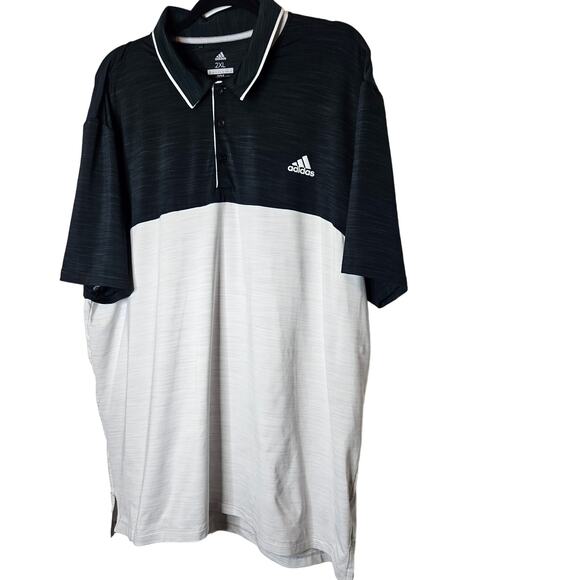 Adidas Ultimate 365 Colorblock Black Grey Golf polo sz 2XL - Picture 2 of 6